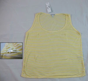 NWT Lacoste Lightweight Bi-color Stripe Fluid Jersey Tank Top Sz. M TF1110 - Picture 1 of 7