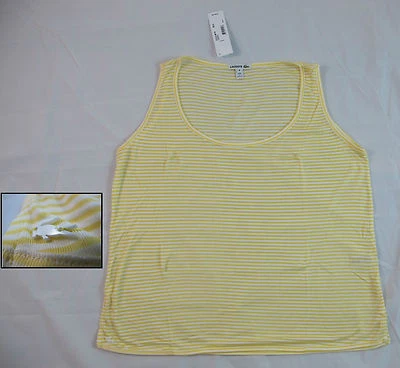 Новый с Ярлыками Lacoste легкий двухцветный полоски жидкости Джерси Майка Sz. M TF1110 - Изображение 1 из 4