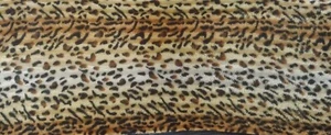 Preowned No Stuffing Leopard Cheetah Black Print Throw Pillow 48x19 As Is - Picture 1 of 1