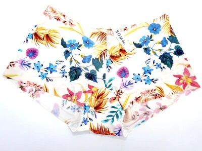 Soma Vanishing Edge Micro Boy Short ~Blooming Tropical MN Ivry~ Size:L (NWT) - Image 1 of 3