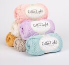 DK weight Cotton Blend Yarn Drops COTTON LIGHT 30+ COLORS