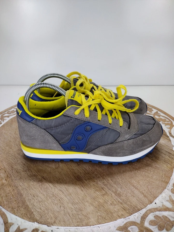 Zapatilla deportiva Saucony Big Kid's talla 4M Jazz Original gamuza malla superior amarilla Foto 1 de 4