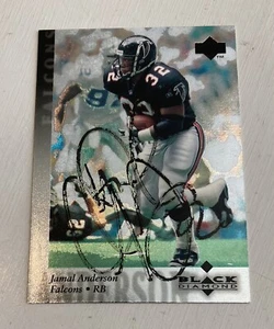 Jamal Anderson Auto Signed 1997 Upper Deck Black Diamond Card Atlanta Falcons - Bild 1 von 1