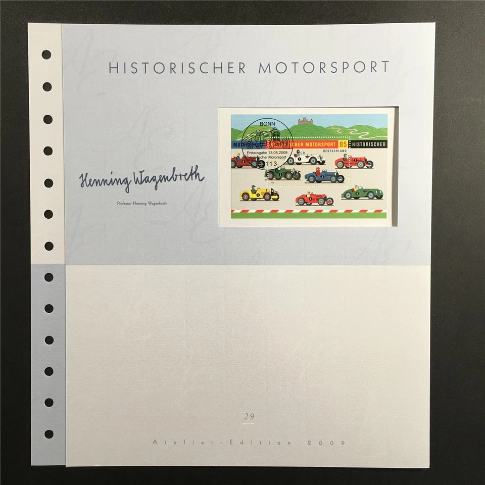 GERMANY ART-EDITION 2009/29 MOTORSPORT AUTO RACING OLDTIMER CARS - Image 1 of 4