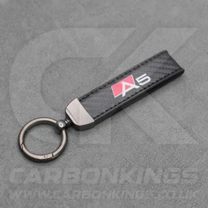 Audi A5 Carbon Fibre Style Car Key Ring Chain S Line 8T 8F F5 B10 - Picture 1 of 7