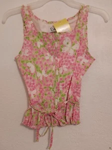 Lilly Pulitzer Girl's Size 14 Ashlyn Sleeveless Feminine Button Front Blouse NWT - Picture 1 of 5