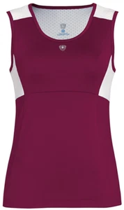 NEW DUC Sports Women's Tennis Athletic Tank Top Look Out Maroon/White Size Small - Picture 1 of 3