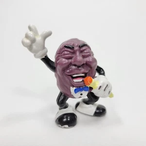 1987 California Raisin Singer Mic Pointing Black/White Shoes 2.5" Figure Calrab - Picture 1 of 8