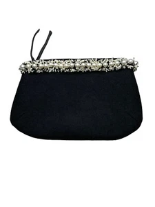 Schwarze Lori Shiraleah Chicago Tasche Top Zip Wollmischung Clutch Handtasche - Bild 1 von 9