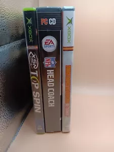 XBox Top Spin, Dance Dance Revolution & NFL Head Coach PC game - Picture 1 of 10