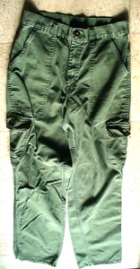Vintage 50’s US Army CARGO Pants Button Fly Military Trousers 26X30 ACTUAL SIZE - Bild 1 von 11