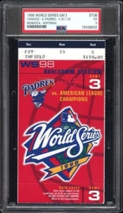 1998 MLB World Series Game 3 Season PSA Ticket Stub New York Yankees October 20 - Picture 1 of 2