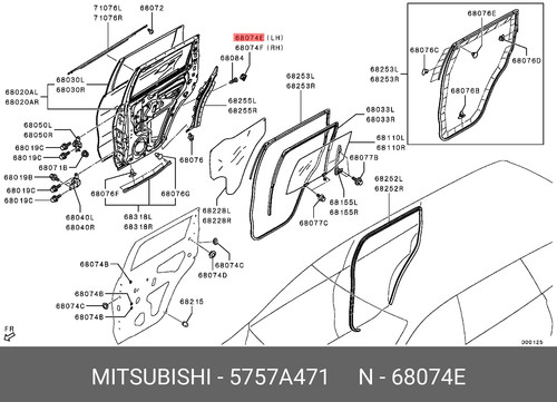 Genuine OE Cover Assembly Plastic 5757A471 For Mitsubishi 5757-A471 | eBay