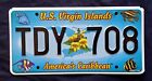 2009 US Virgin Island St Thomas WILDLIFE FISH AMERICAS CARIBBEAN License Plate T