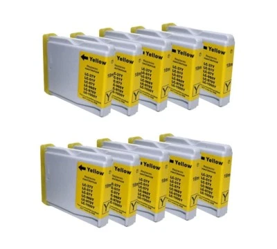 10 Druckerpatronen yellow kompatibel für Brother LC970 DCP357C - Bild 1 von 2