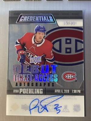 2019-20 CREDENTIALS RYAN POEHLING DEBUT TICKET ACETATE AUTO RC #RTAA-RP 35/99 - Image 1 of 3