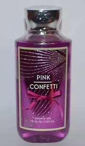 NEW BATH & BODY WORKS PINK CONFETTI RASPBERRY PEAR SHOWER GEL WASH 10 OZ LARGE - Picture 1 of 4