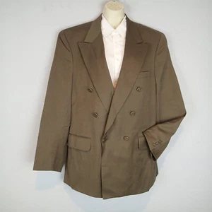 VINTAGE Blueberry's Double Breasted olive metal Buttons Blazer Jacket - Picture 1 of 12