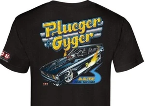 CAMISETA HOMBRE Plueger & Gyger AA/FA Mustang (129) Negra 100% Algodón NHRA Drag Race - Imagen 1 de 2