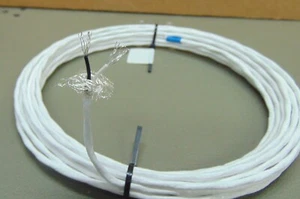 10 ft 22 AWG Shielded Silver Plated PTFE Teflon(R) Wire Twisted Pair SPC Wht Blk - Imagen 1 de 3