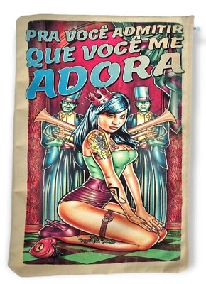 Pitty Me Adora Vintage Retro Pin Up Tablet & E-Book Reader Case Bag Suede Fabric - Image 1 of 2