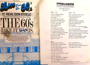 1/21/91 LIVE FROM THE 60's WITH THE REAL DON STEELE, ONE FULL HOUR OF 63, 65, 69 - Picture 1 of 5