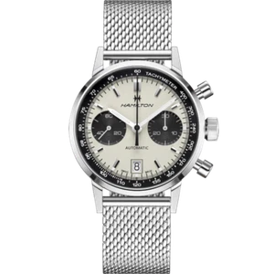Reloj para hombre Hamilton American Classic Intra-Matic cronógrafo esfera blanca H38416111 - Imagen 1 de 4