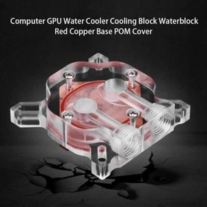 Universal G1/4 GPU CPU Liquid Water Cooling Block Red Copper Base for Computer - Picture 1 of 9