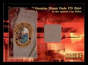 2005 CSI Miami Series 2: Miami Dade PD Shirt Authentic Costume Card CSIMS3-C2 - Picture 1 of 2