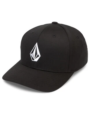 Volcom Full Stone Flexfit Curved Peak Cap in Black for men - Image 1 of 2