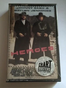 Waylon Jennings & Johnny Cash HEROES Cassette Tape Country Music NEW SEALED! - Picture 1 of 3