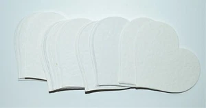 30 Ivory Textured Heart Shaped Card Cut -Outs For Crafts 70mm x 62mm NEW - Picture 1 of 1