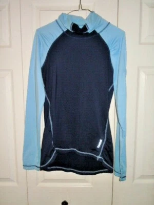 REEBOK ATHLETIC SHIRT/JERSEY-ADULT EXTRA SMALL-XS-COMPRESSION-TURTLE NECK BLUE - Image 1 of 3
