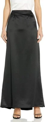 ALEX EVENINGS Black Liquid Satin Mermaid Fishtail Train Detail Maxi Skirt S 4/6 - Image 1 of 4