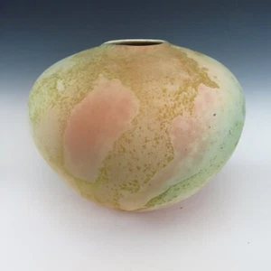 Tony Evans Keramik Raku Gefäß #9040 Ancient Sands 1980er signiert 12" Vase - Bild 1 von 11
