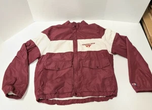 1980s Vintage VIRGINIA TECH Champion Windbreaker Jacket Made in USA Large - Picture 1 of 5