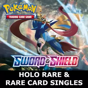 Pokemon TCG Sword & Shield (Base Set) - HOLO RARE & RARE SINGLE CARDS - NM/MINT - Picture 1 of 49