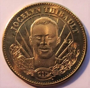 Jocelyn Thibault 1996-97 Pinnacle Mint Brass Coin & Silver Mint Card Canadiens - Picture 1 of 3