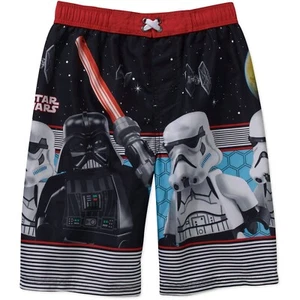 Lego Star Wars Darth Vader Stormtrooper Swim Trunks Shorts Boy Size 8 - Picture 1 of 2
