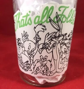 Welch’s Looney Tunes Collectors Edition 12 Jelly Jar Glas 1994 That’s All Folks - Bild 1 von 7