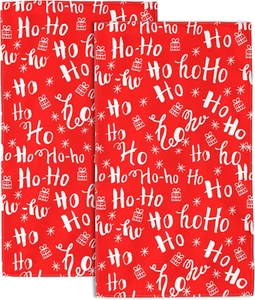 Christmas Red Snowflakes Ho Hand Towels for Bathroom Set of 2 Bath Hand Towels S - Picture 1 of 12