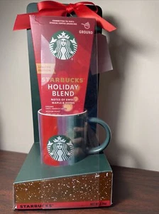 Set regalo Starbucks 2022 tazza a righe in ceramica miscela vacanze caffè macinato arrosto - Foto 1 di 6