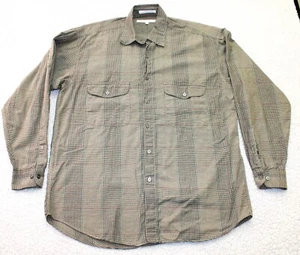 Perry Ellis Quadares Knopfleiste Shirt Erwachsene MEDIUM mehrfarbig Langarm - Bild 1 von 6