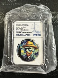 2025 Cameroon Vincent van Gogh Strangers Among Us 1oz 999 Silver NGC PF70 FR UC - Picture 1 of 3