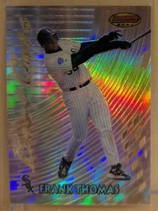 1997 Bowman's BEST DIE CUT REFRACTOR #3 Frank Thomas HOF RARE PARALLEL INSERT - Bild 1 von 2