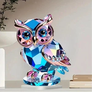 Owl Ornament Animal Gift Acrylic Modern Accents for Cabinet Office Bookshelf - Picture 1 of 6