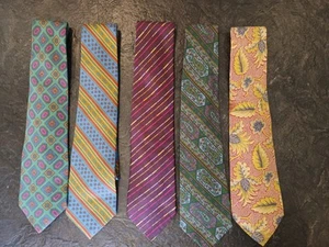 5 corbatas de seda vintage Liberty Designer, 4 x Liberty, 1 x Harrods - Imagen 1 de 7
