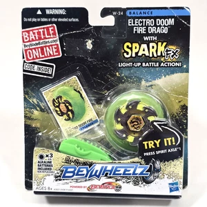 BEYBLADE BEYWHEELZ ELECTRO DOOM FIRE DRAGO W-24 SPARK FX 2012 HASBRO NEU VERSIEGELT - Bild 1 von 11