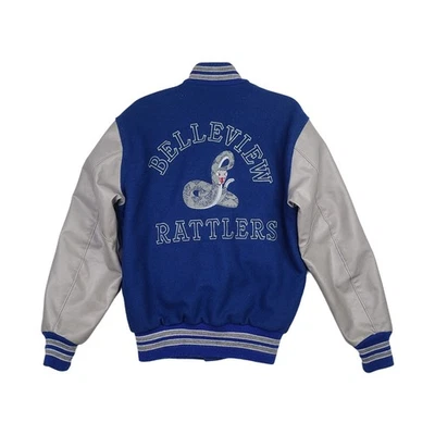 Vintage Varsity Wool Letterman Jacket Size S Cheerleader Tara RATTLERS 80s 90s - Image 1 of 4