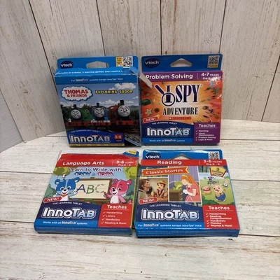 New Lot of 4 Vtech InnoTab Learning Game Thomas I Spy Cody And Cora - Image 1 of 4